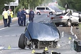 The stolen car crashed into another vehicle on Canberra Avenue, killing a family of three.