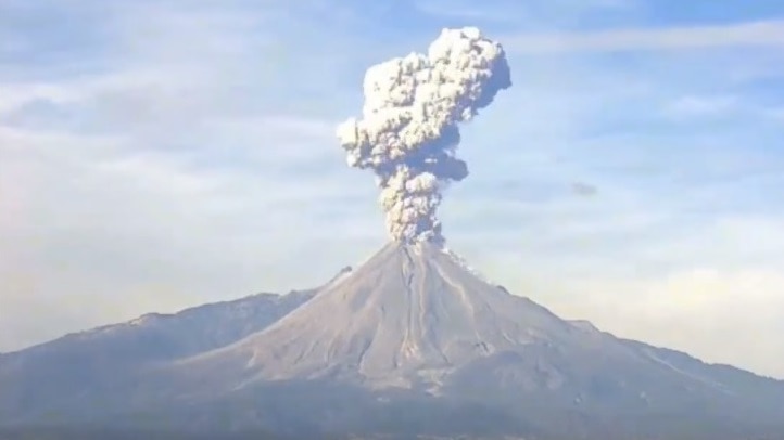 Mexico's Colima volcano erupts