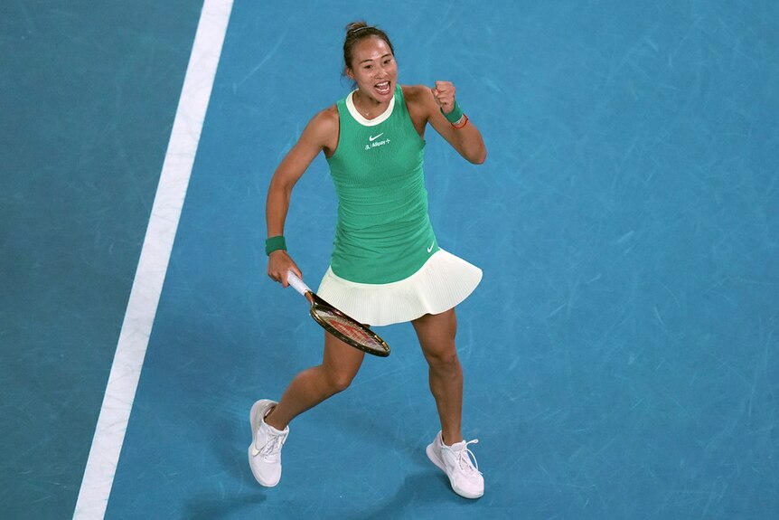 郑钦文成为李娜之后，打入澳网半决赛的中国选手。