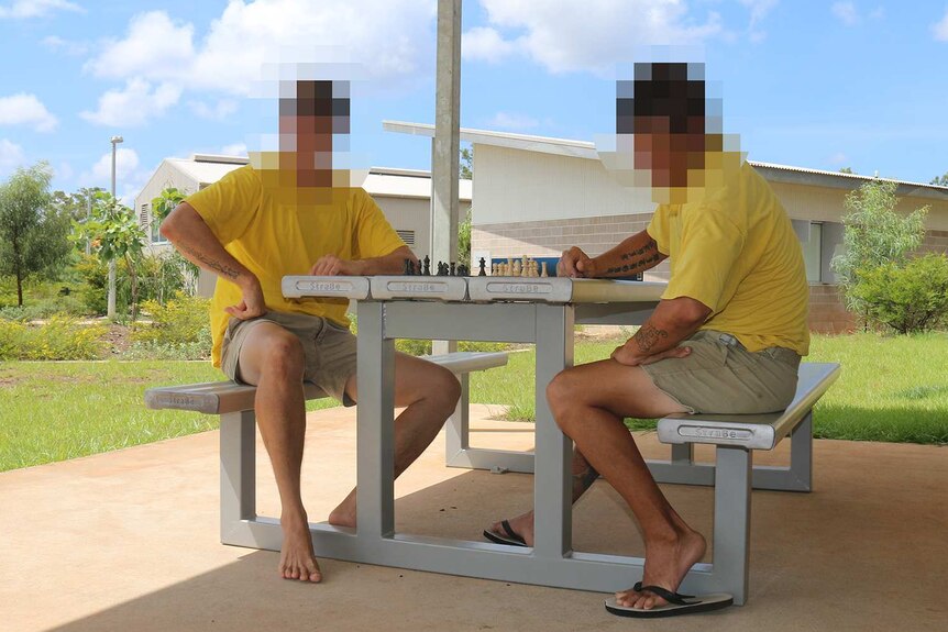 Prisoners at the low security corrections facility at Holtze, in Darwin.