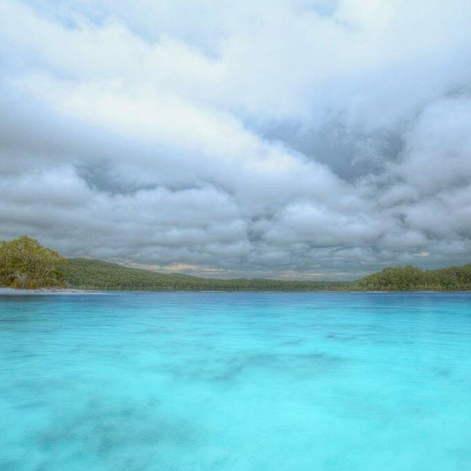 Clouds gather over Lake Mckenzie on Fraser Island.