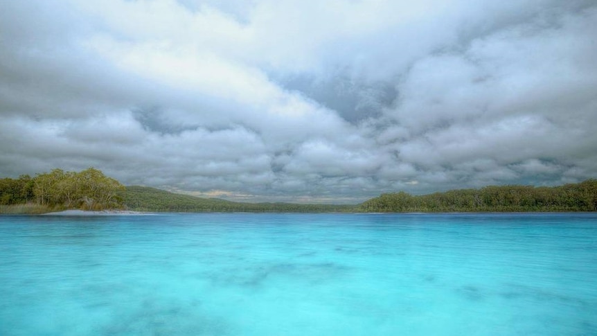 Clouds gather over Lake Mckenzie on Fraser Island.