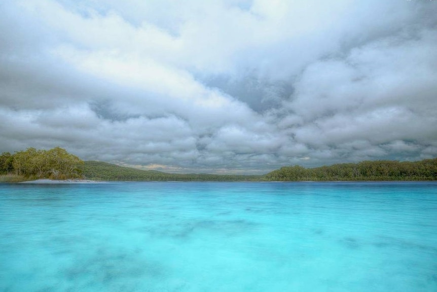 Clouds gather over Lake Mckenzie on Fraser Island.