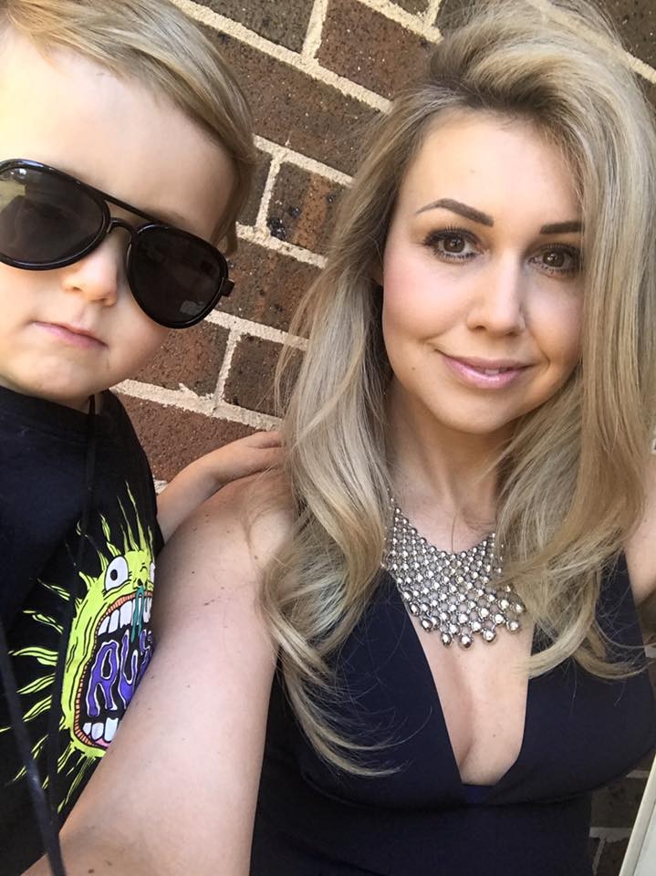 Eryn Ford takes a selfie with her son