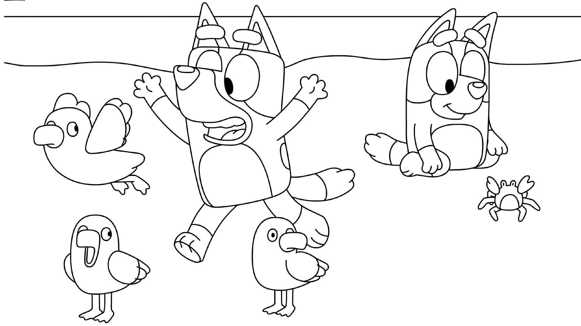 11+ Bluey Coloring Page