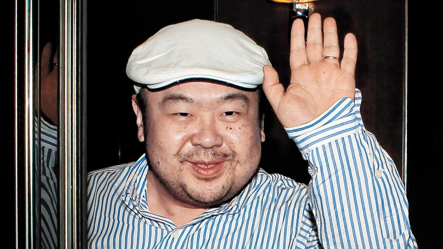 In this file photo, Kim Jong Nam waves after speaking to South Korean media.