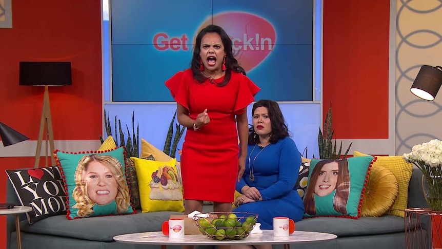 Nakkiah Lui and Miranda Tapsell on Get Krackin