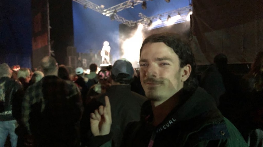 Elijah the triple j intern at Henry Rollins at Splendour In The Grass 2018