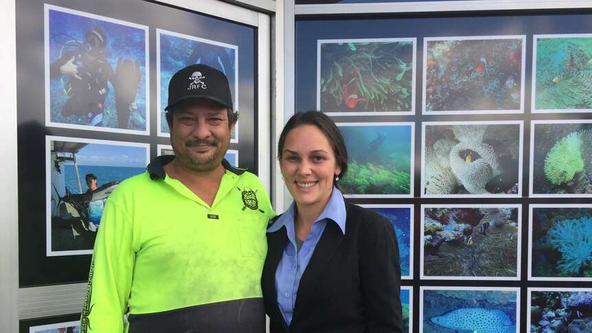 Jolly Rogers Fishing club president Neill Xxavier and CEO Steph Foote standing outside the club's new op shop