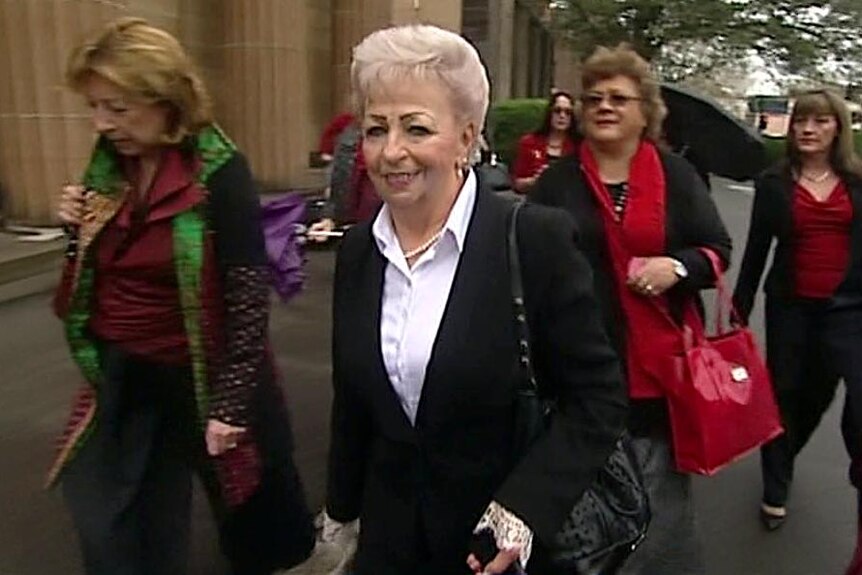 Roseanne Beckett outside court after decision