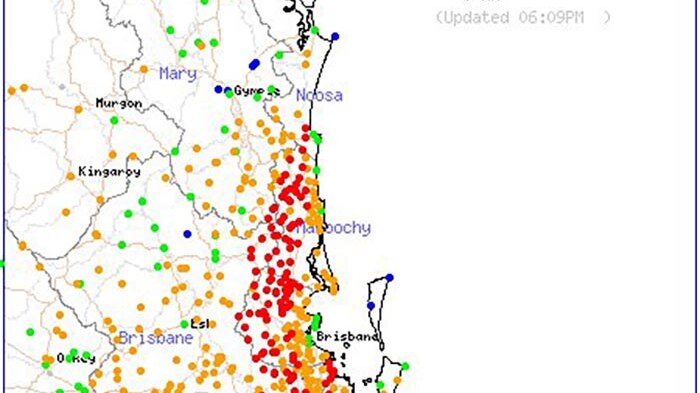 Infographic shows BOM rainfall totals for Qld
