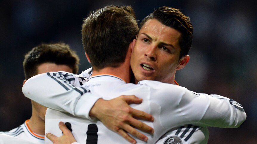 Ronaldo celebrates as Real Madrid beats Schalke