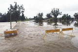 Flood waters closed roads in NSW central west.