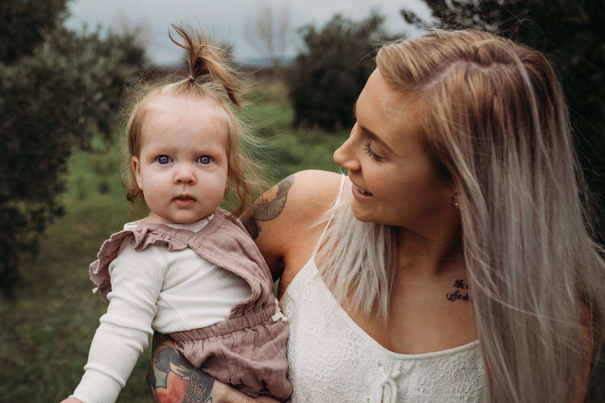 Eloise Tinkler and her daughter Luna