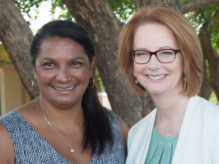 Nova Peris and Julia Gillard