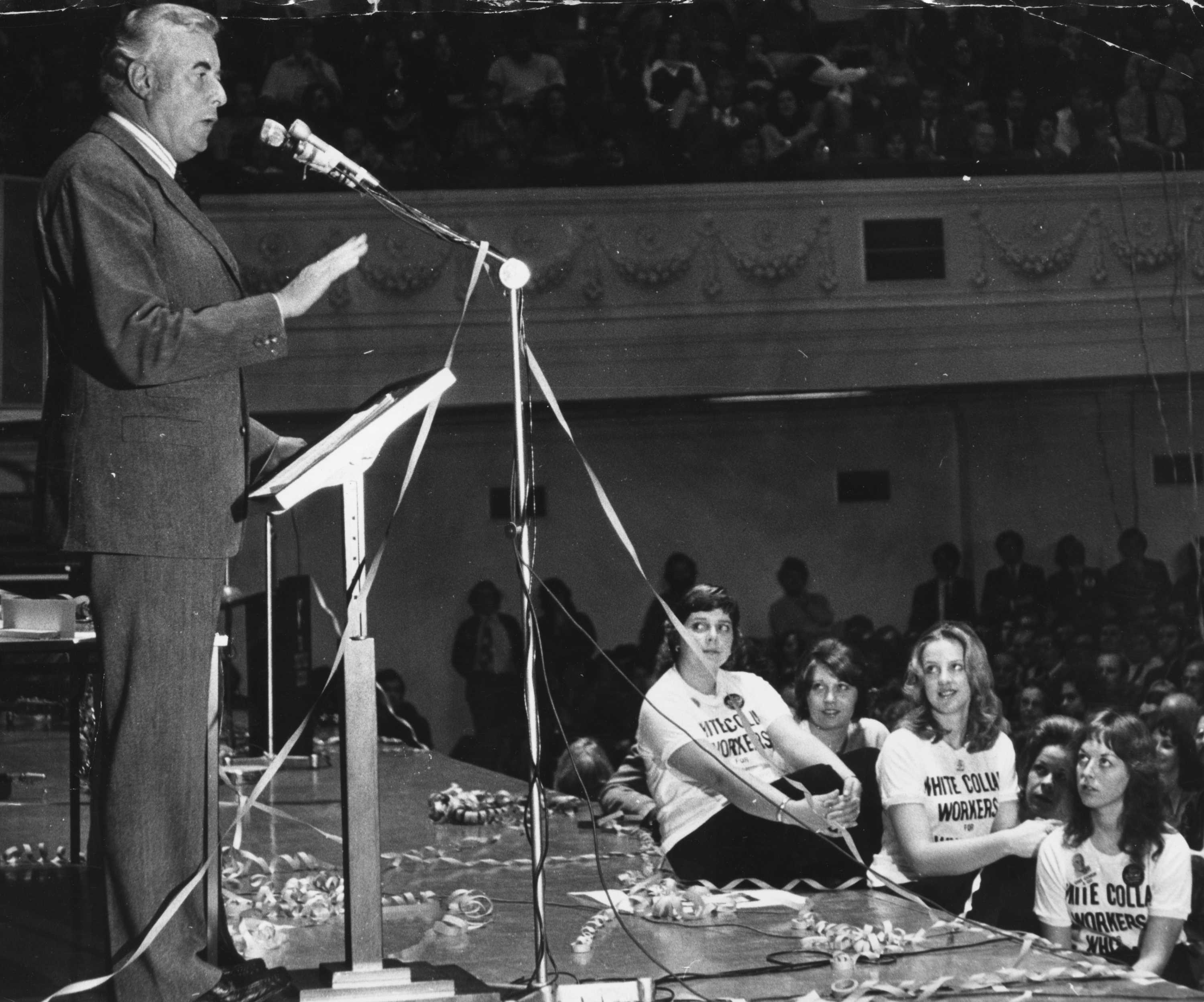 Gough Whitlam at a political rally