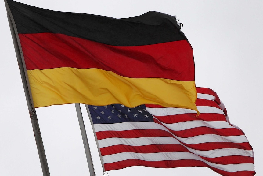 US, German flag
