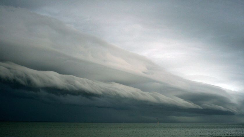 A storm approaches Semaphore South in Adelaide in 2008