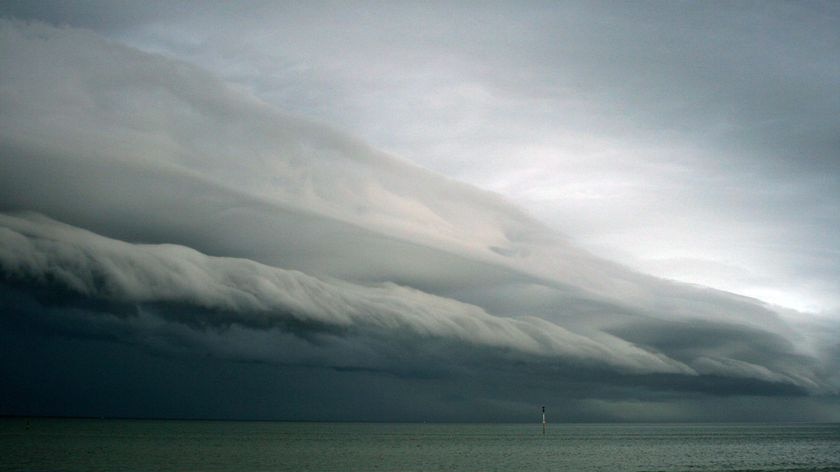 Storm approaches Semaphore South, SA