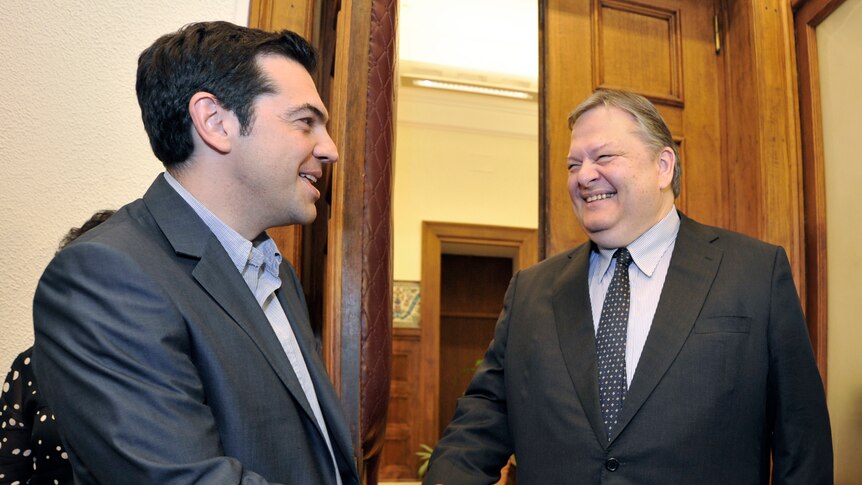 Tsipras and Venizelos meeting