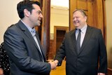 Tsipras and Venizelos meeting