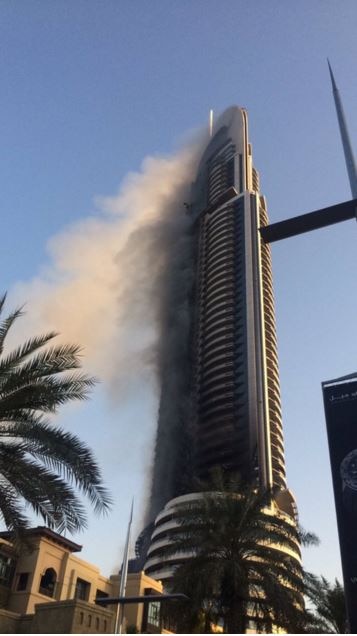 Fire Engulfs Dubai Hotel Near Burj Khalifa Tower, Hours Before ...