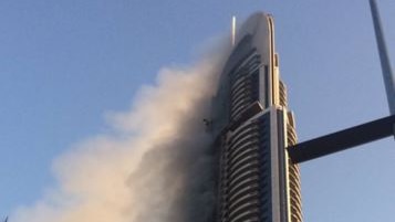 Dubai fire still burning