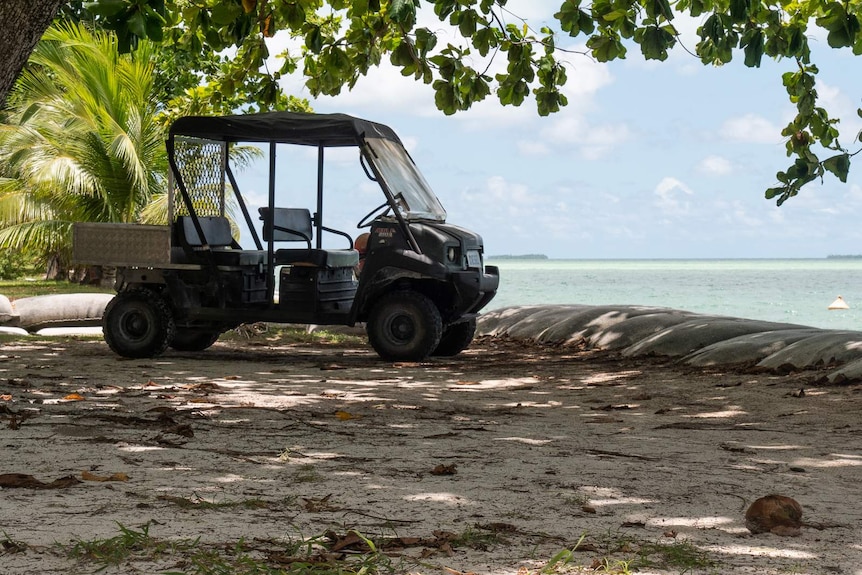 Home Island limits residents to club cars or quadbikes.