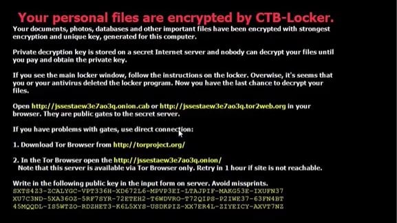 Cryptolocker virus