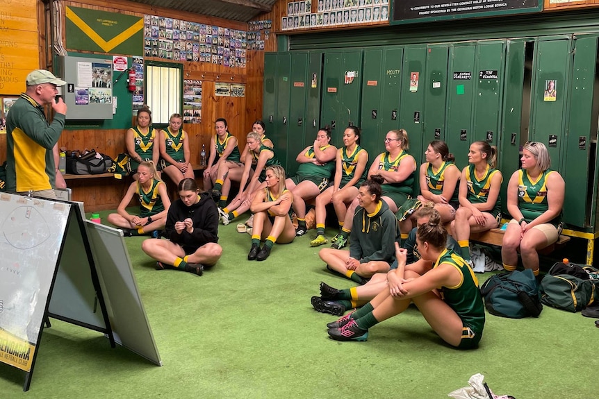 A team of female footballers