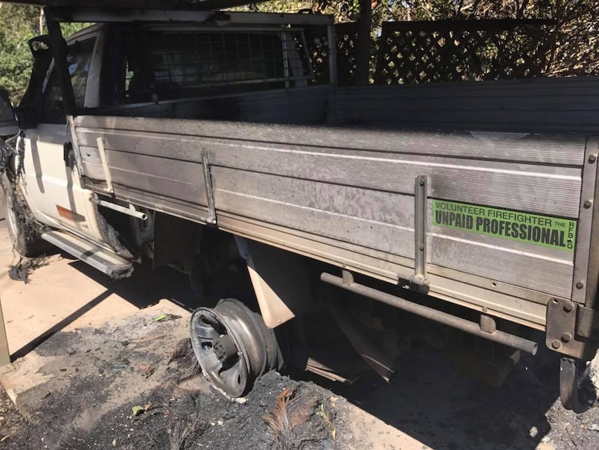 Burnt out ute