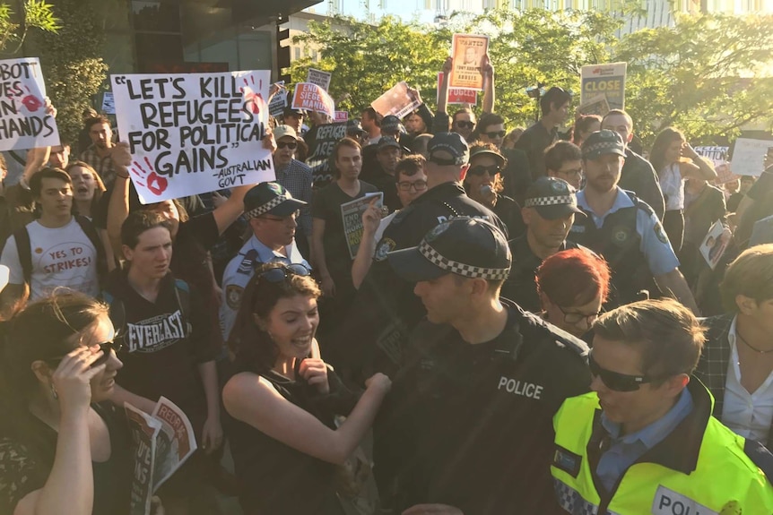 Group of protesters.