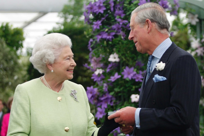 Queen Elizabeth and Prince Charles