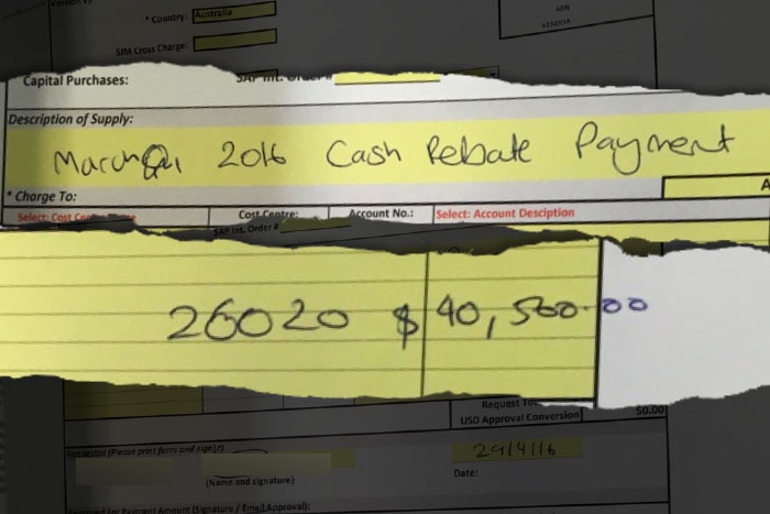 Graphic showing cash rebate payment of $40,500