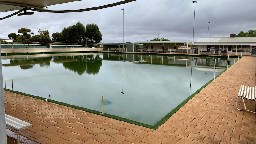 The bows club at Kimba on SA's Eyre Peninsula after a downpour.