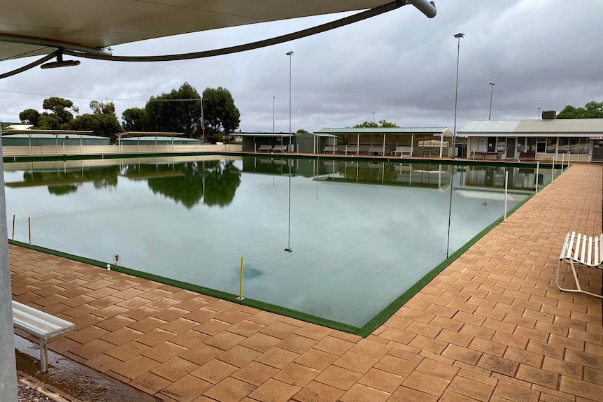 The bows club at Kimba on SA's Eyre Peninsula after a downpour.