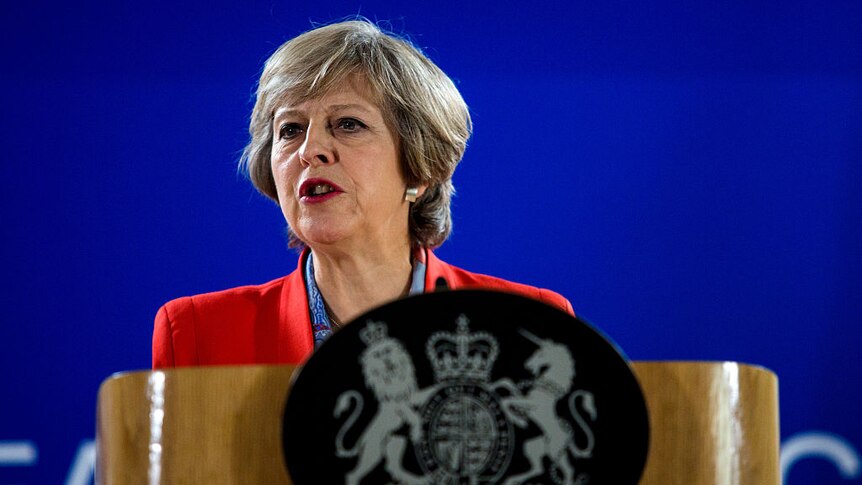 British Prime Minister Theresa May in Brussels, October 2016