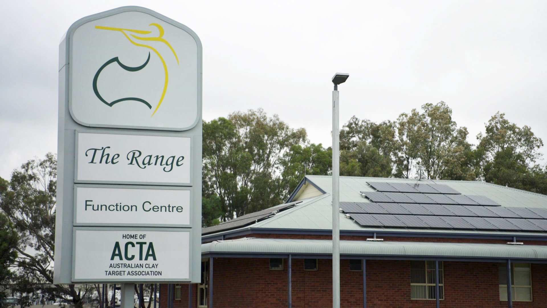 A sign says The Range.