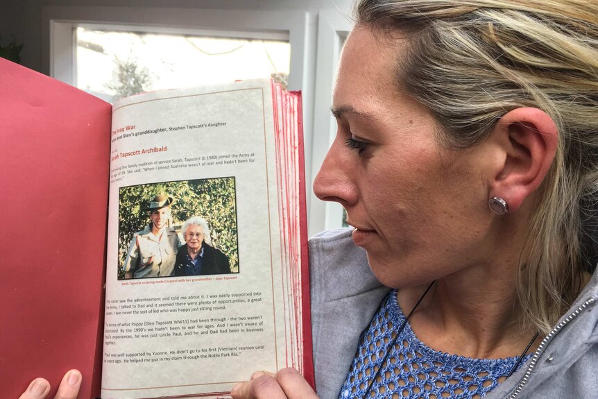 Sarah Archibald with her grandmother