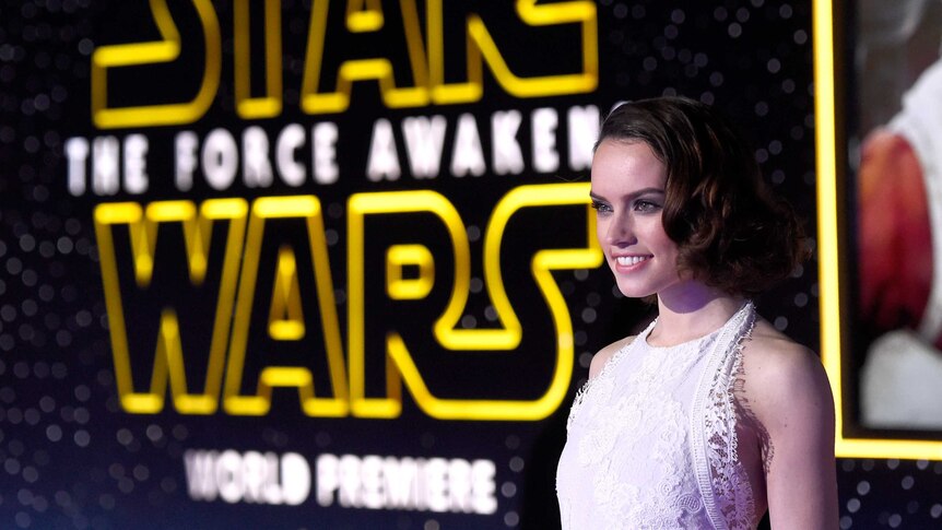 Actress Daisy Ridley attends the premiere of Star Wars: The Force Awakens