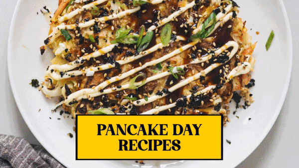 From Dutch baked pancakes to savoury Japanese okonomiyaki, try these recipes this Pancake Day.