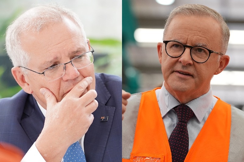 Composite image of Scott Morrison and Anthony Albanese