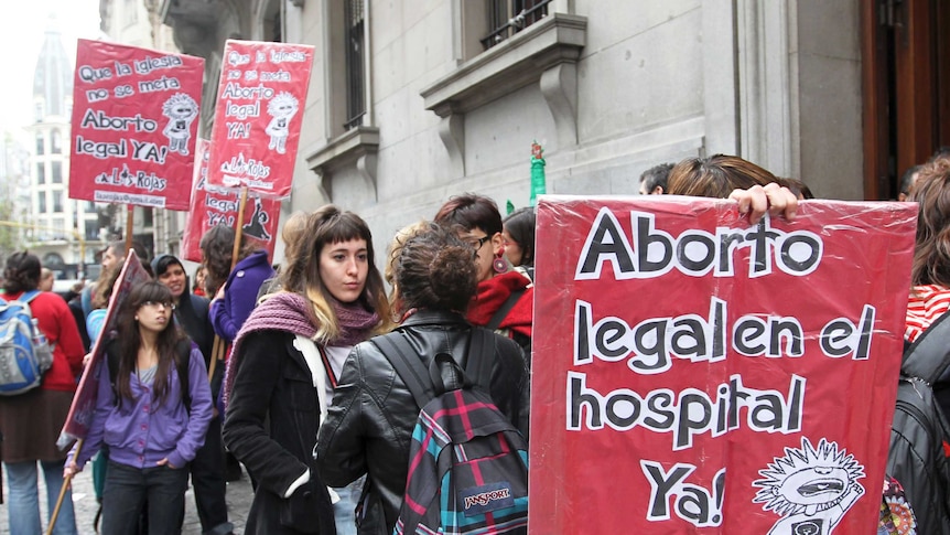 Pro-abortion activists rally in Argentina