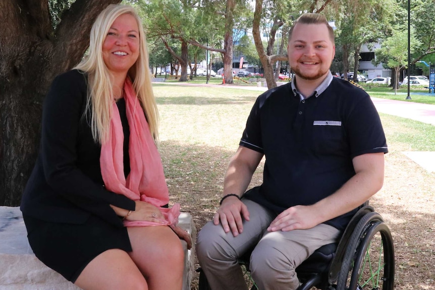 Dr Sylvia Gustin and study participant James Stanley