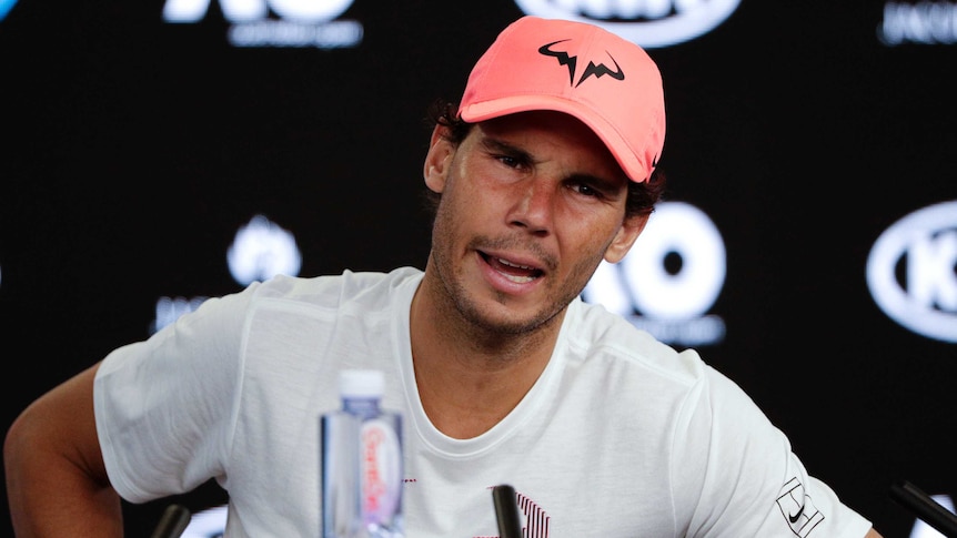 Rafael Nadal answers questions at Australian Open press conference
