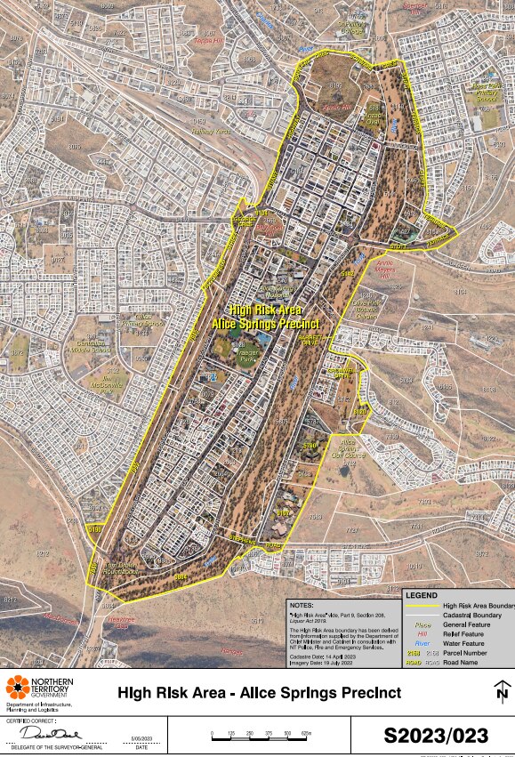 Alice Springs youth curfew zone