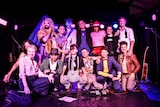 A group of performers on stage at Sydney event Queers of Joy.