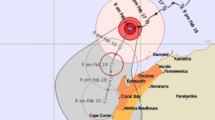 A Weather Bureau map of Tropical Cyclone Nicholas.