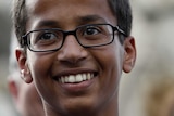 14-year-old Ahmed Mohamed speaks during a news conference in Irving, Texas