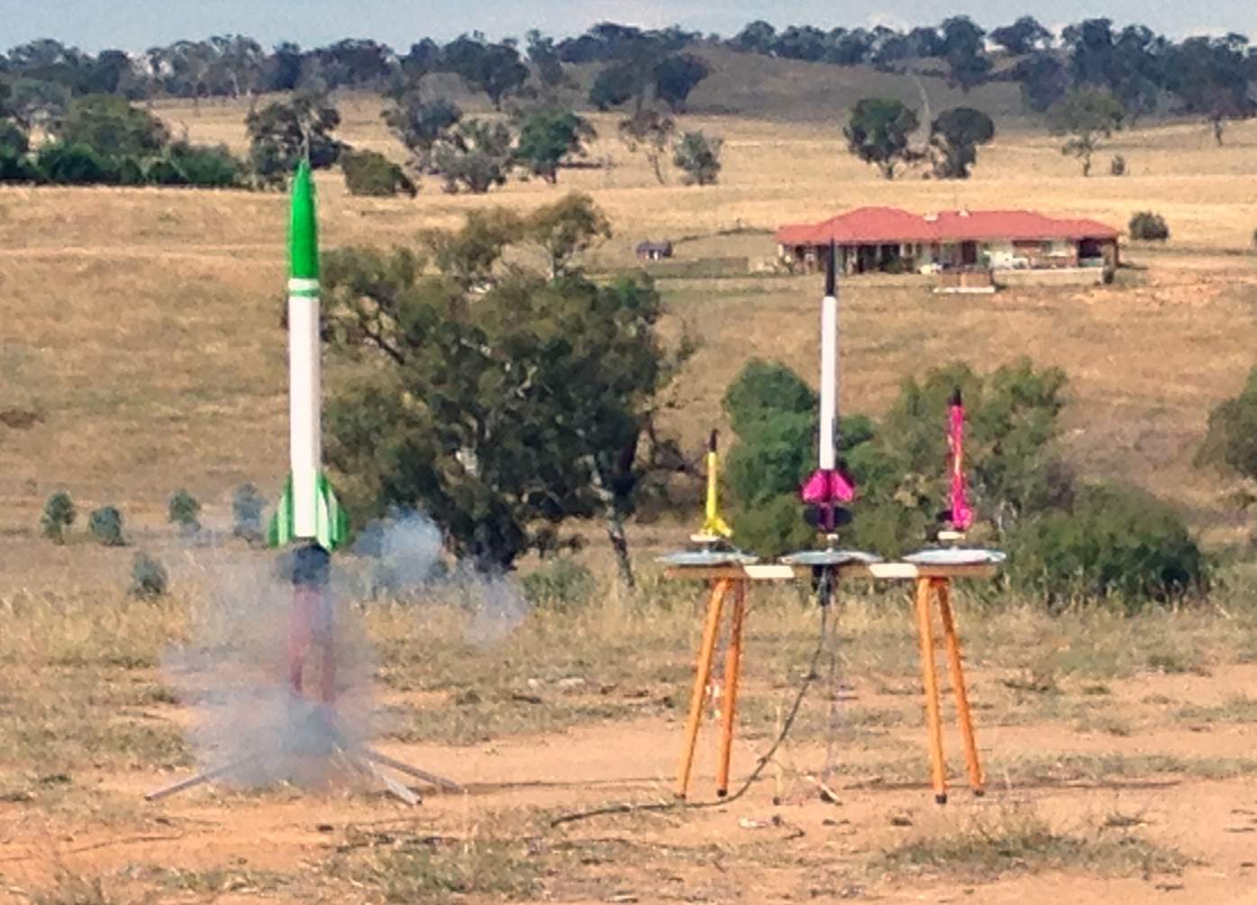 Shooting for the stars Rocket enthusiasts convert Yass Valley farm into launch pad for model hobby
